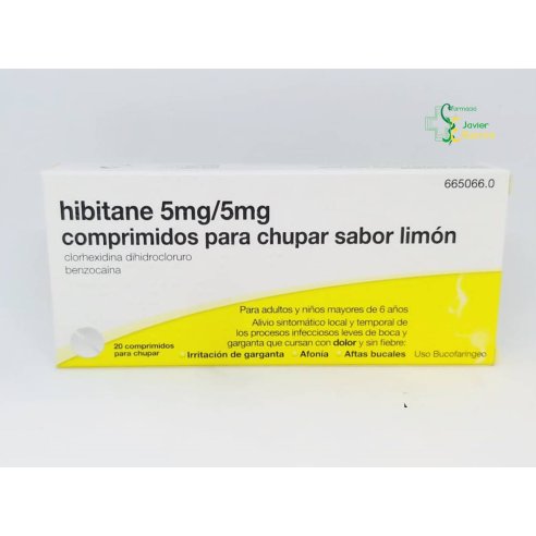 Hibitane 20 comprimidos para chupar sabor Limón