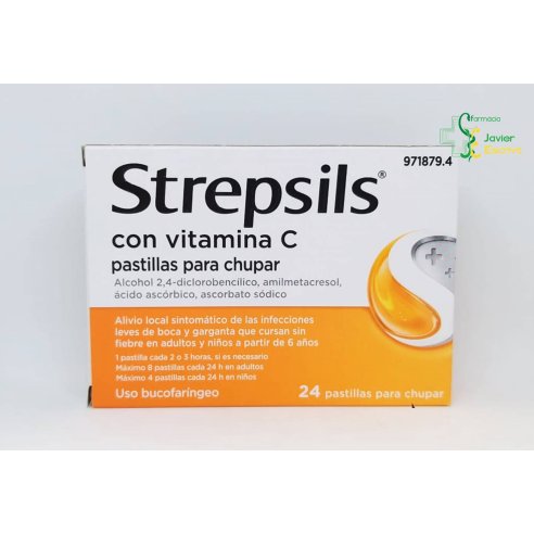 Strepsils 24 pastillas para chupar Vitamina C