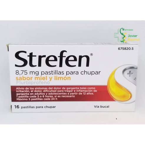 Strefen 16 pastillas para chupar Miel y Limón