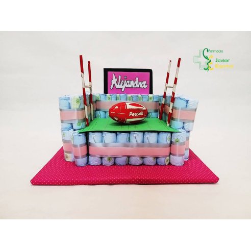 Tarta de panales personalizada Campo de Rugby