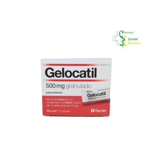 Gelocatil 500 mg 12 sobres