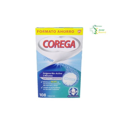 Corega Oxígeno Bio-Activo 108 tabletas GSK