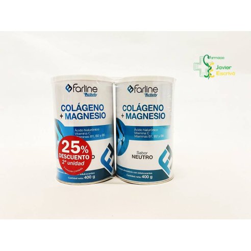 Pack Colágeno + Magnesio Neutro 2x400g Farline