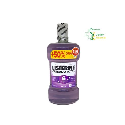 Listerine Cuidado Total 750 ml 50% Gratis