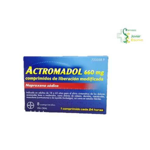 Actromadol 660 mg 8 Comprimidos Liberación Modif