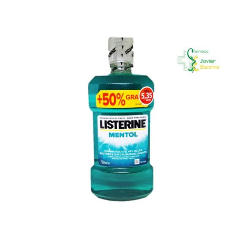 Listerine Mentol 750 ml 50% Gratis