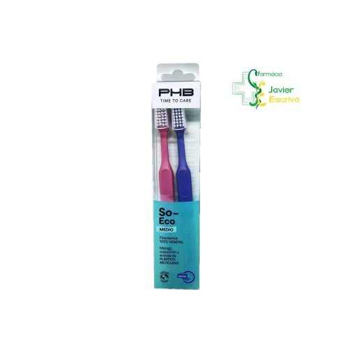 Duplo Cepillo Dental So-Eco Adulto Medio PHB