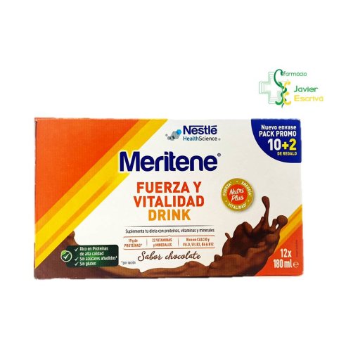 Meritene Fuerza y Vitalidad Drink Chocolate 12 u