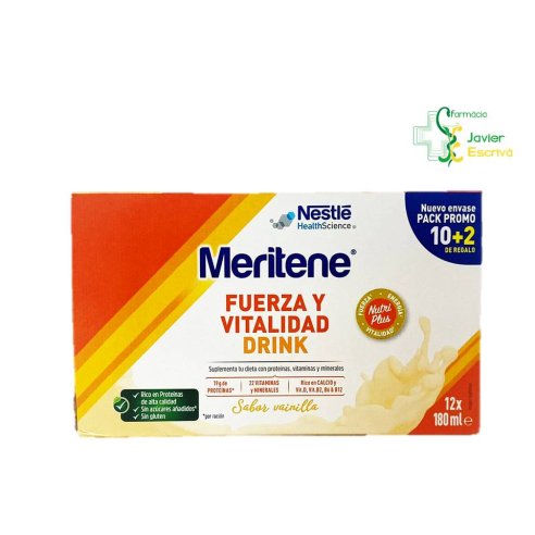 Meritene Fuerza y Vitalidad Drink Vainilla 12 un