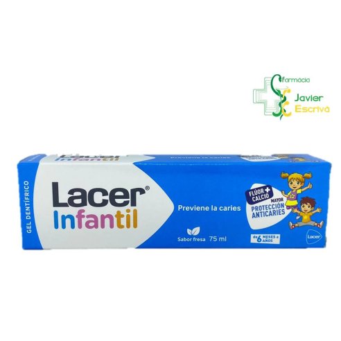 Gel Dental Infantil Lacer Sabor Fresa 75 ml