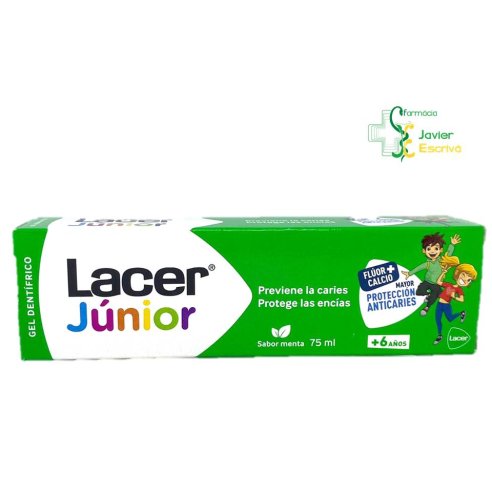 Gel Dental Lacer Junior Sabor Menta 75 ml