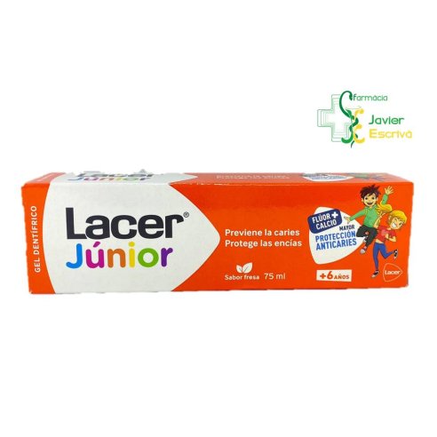 Gel Dental Lacer Junior Sabor Fresa 75 ml