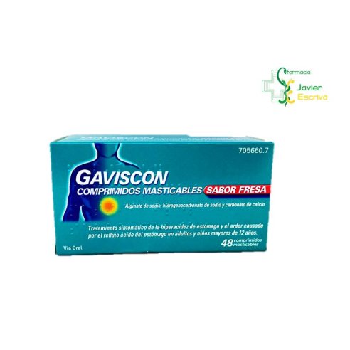 Gaviscon 48 comprimidos masticables sabor Fresa