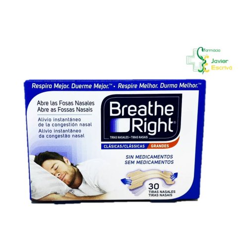 Breathe Right 30 Tiras Nasales Grandes