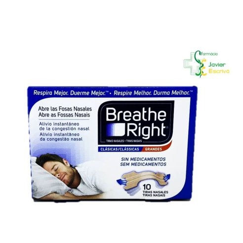 Breathe Right 10 Tiras Nasales Grandes