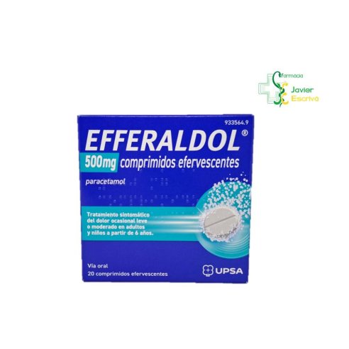 Efferaldol 500 mg 20 comprimidos efervescentes