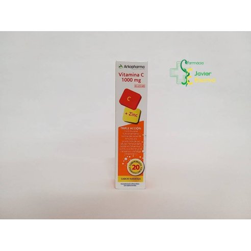 Arkopharma Vitamina C + Zinc 20 comp eferves