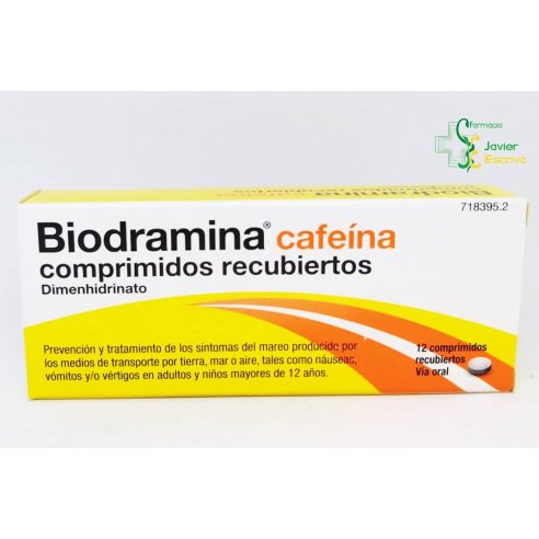 Biodramina con Cafeína 12 comprimidos