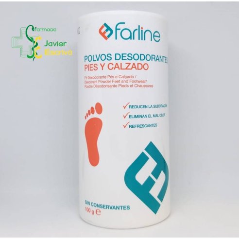 Polvos Desodorante Pies y Calzado 100 g Farline