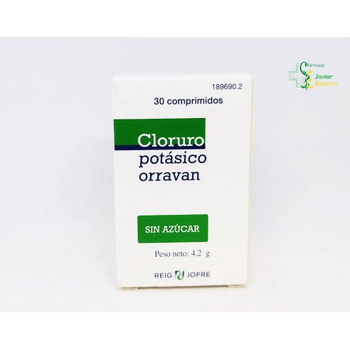 Cloruro Potásico Orravan 30 comprimidos