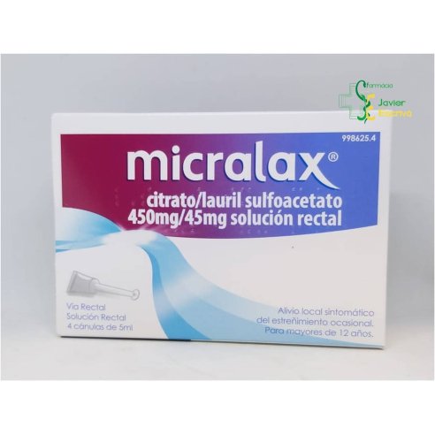 Micralax Vía Rectal 4 x 5ml