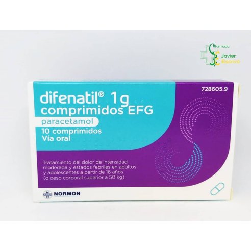 Difenatil 1g 10 comprimidos Normon