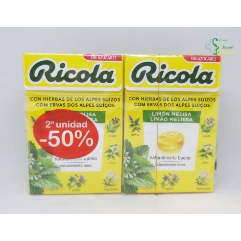 Duplo Ricola Caramelos Limón-Melisa 2x50g