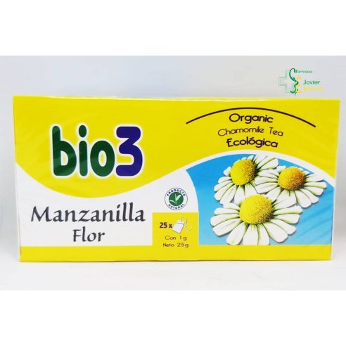 Bio3 Manzanilla Flor Ecológica 25 bolsitas