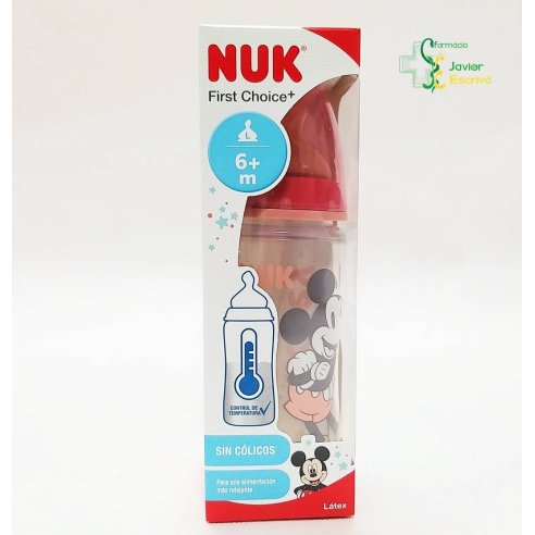 Biberón Mickey Mouse Látex +6m 300ml Nuk