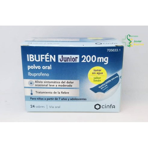 Ibufén Junior 200mg 24 sobres sabor limón