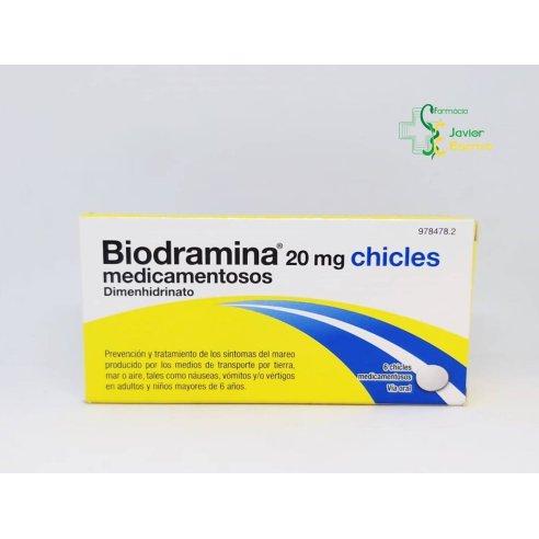 Biodramina 20mg 6 chicles