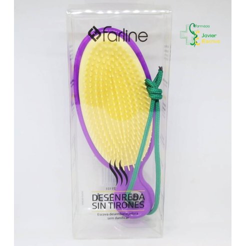 Cepillo Desenredante Morado-Amarillo Farline