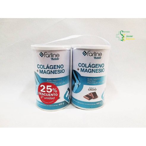 Pack Colágeno + Magnesio Cacao 2x400g Farline