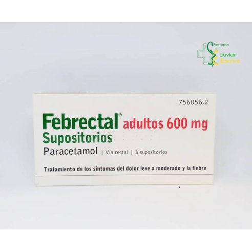 Febrectal Adultos 600 mg 6 supositorios